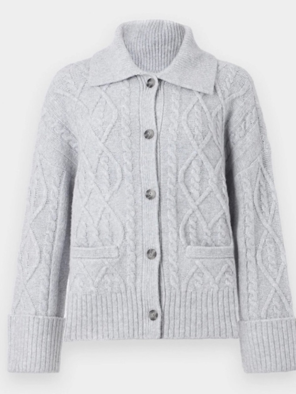 Abercrombie & Fitch Cable-Knit Button Down Gray Cardigan Size
S NWOT - Picture 16 of 16